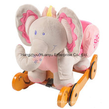 Washable Rocking Horse-Pink Elephant Rocker